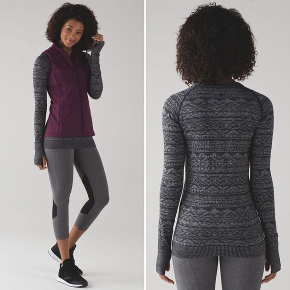 Lululemon Rest Less Long Sleeve
Pullover 2 Gray Womens Shirt Tech Top Thumbholes - Picture 11 of 11